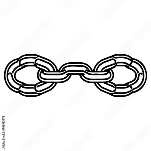 Black and white interconnected chain links design