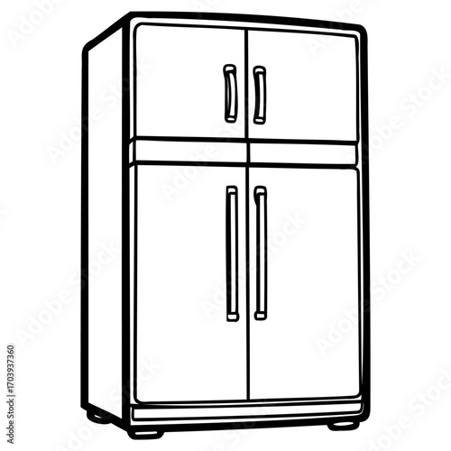 Illustration of a refrigerator the fridge is a common household appliance used for storing food and keeping it cold and fresh