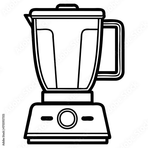 Illustration of a blender, perfect for smoothie preparation, featuring a simple design and clean lines