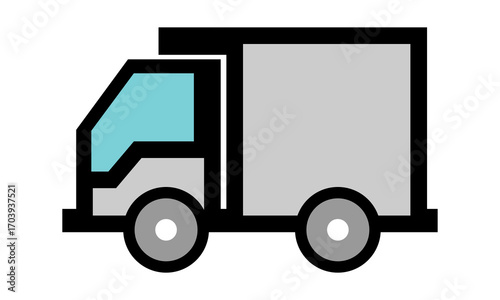 box truck illustration vector