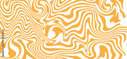 Abstract flowing pattern with vibrant golden-yellow and white wavy lines creates a visually engaging and dynamically mesmerizing background ideal for a range of creative projects