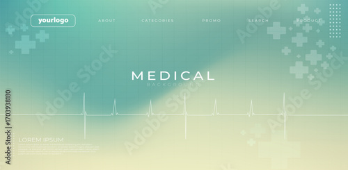 Clean blue medical background featuring an ECG heartbeat line, modern interface elements, and digital health icons. Perfect for healthcare presentations, hospital banners, medical websites, and pharma