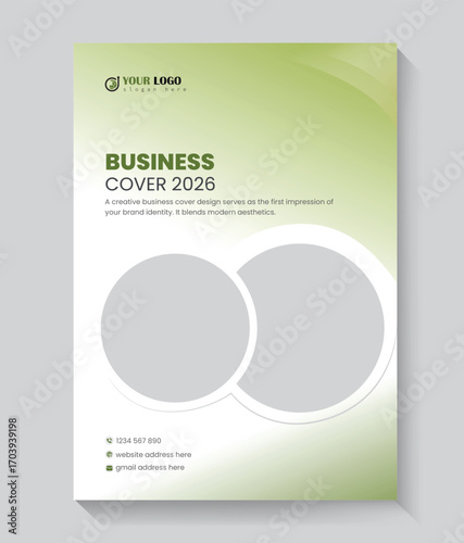 Business modern book cover design template