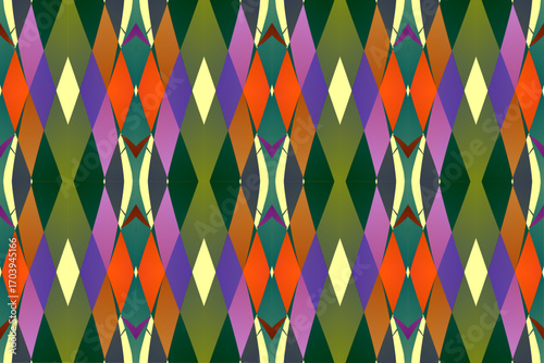 Seamless flannel colourful glow aesthetic abstract gradient line art shape wallpaper background pattern