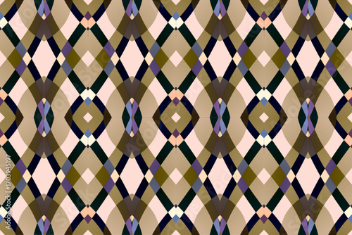 Seamless flannel colourful glow aesthetic abstract gradient line art shape wallpaper background pattern