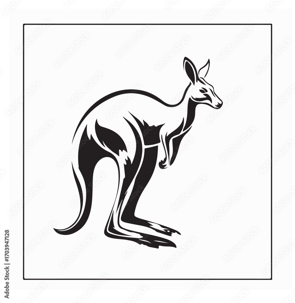 Fototapeta premium kangaroo logo vector