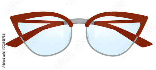 Cat eye glasses. vector illustration	