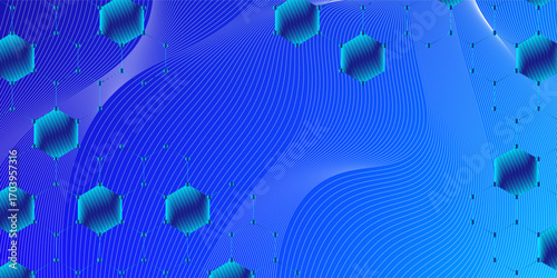 3d Illustration structure of the graphene or carbon surface, abstract nanotechnology hexagonal geometric form close-up, concept graphene atomic structure, concept graphene molecular structure.