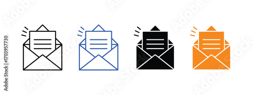 Mail correspondence icon vector.  digital communication and marketing symbol. vector illustration.
