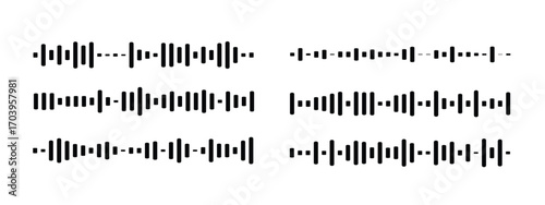 Soundwave icons of profit growth icon vector. Voicemail, audio chat message, voice record symbol. vector illustration.