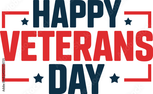 Happy veterans day patriotic celebration honor us veterans