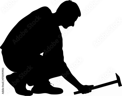 Silhouette Man with Hammer.eps