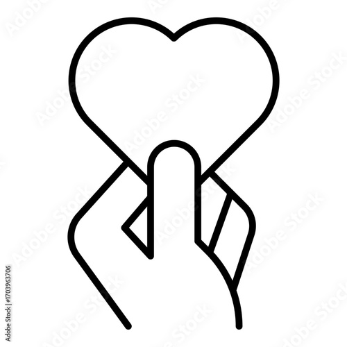 Gratitude icon. Vector line icon