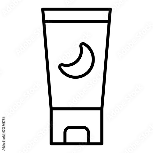Night cream icon. Vector line icon