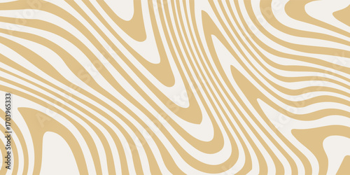 Liquid flowing wavy texture. Abstract line pattern. Retro psychedelic background