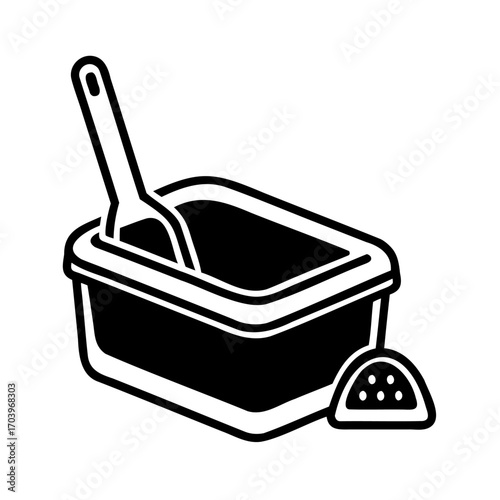 Vector Illustration Of Dog Litter Box