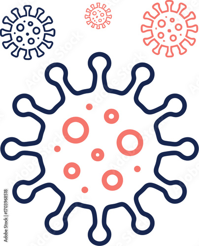 Coronavirus covid virus pandemic health medical illustration