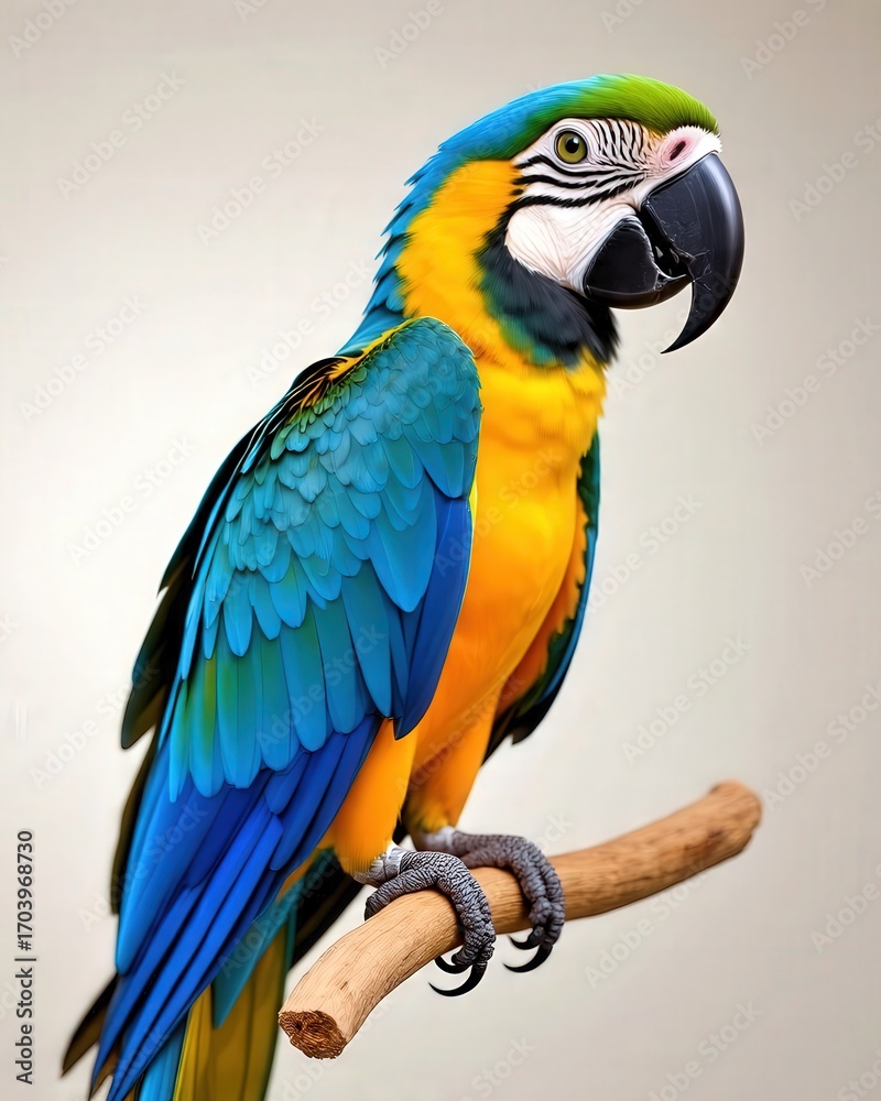 Fototapeta premium Colorful Macaw Parrot Studio Portrait.