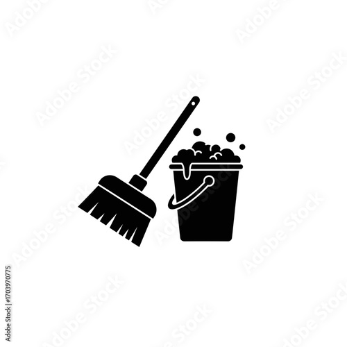 bucket and mop