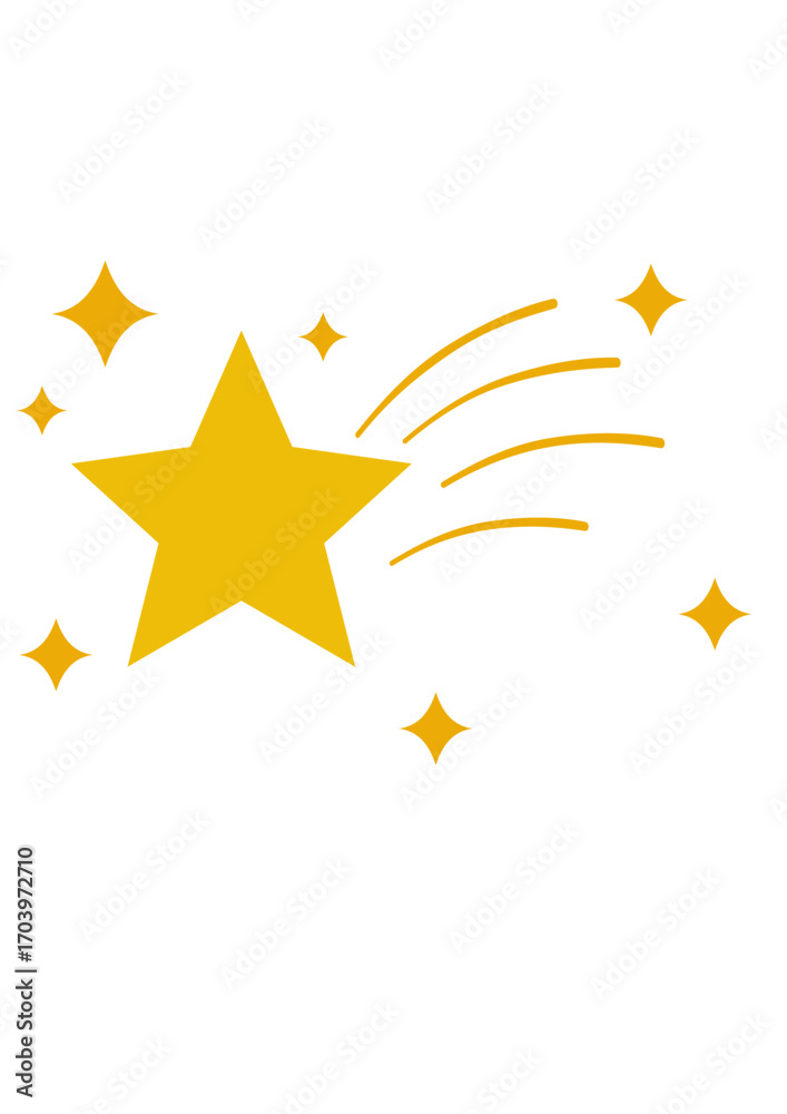 Obraz premium Gold Doodle Star