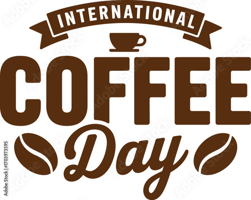 Celebrate International Coffee Day with a warm cup and rich aroma, a perfect moment of enjoyment.