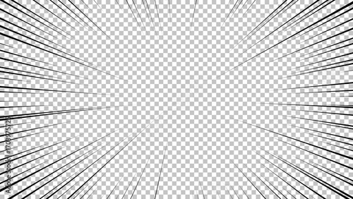 Black comic book transparent background