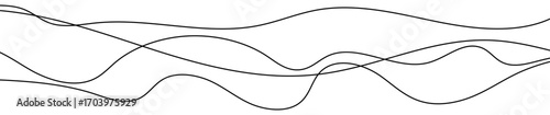 Thin curved wavy lines