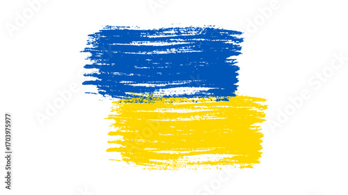 Ukrainian national flag in grunge style