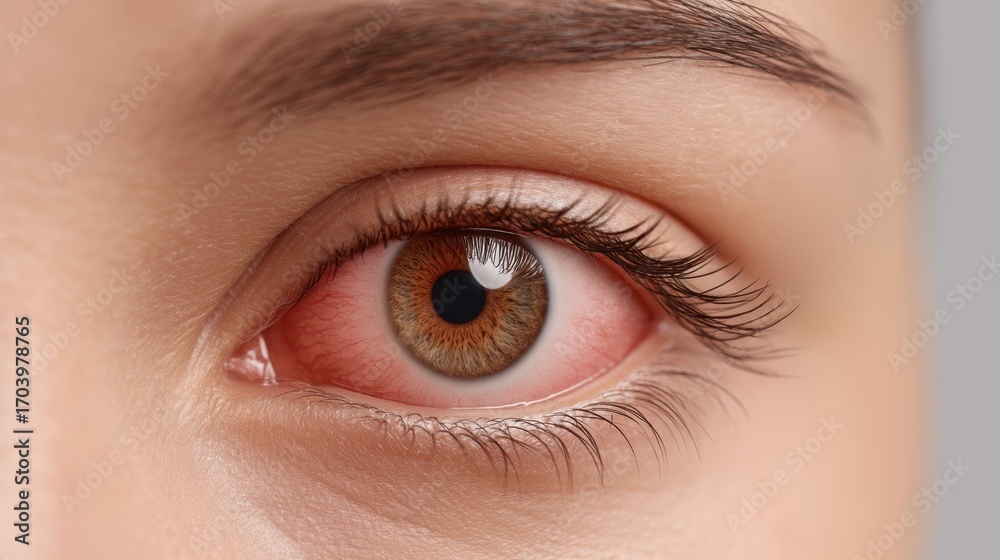 Obraz premium Close-Up View of a Human Eye with Intricate Details, Natural Colors, and Unique Patterns in the Iris and Pupil Under Soft Lighting Conditions