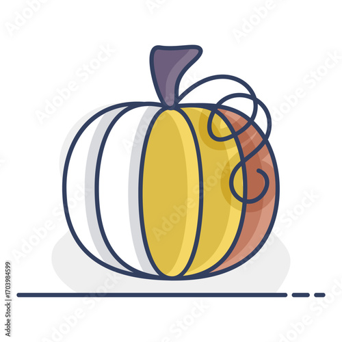 Autumn Harvest Pumpkin Vector icon