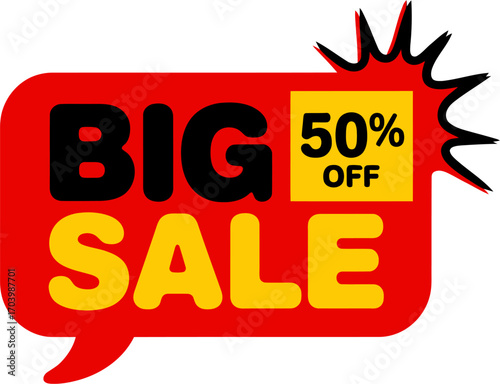 Big sale fifty percent off promotion retail discount offer