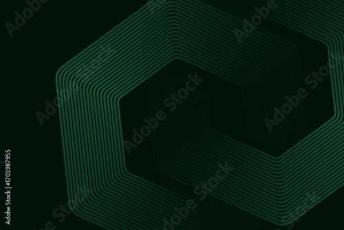 Green cyberspace hexagonal background. Hexagonal grid technology pattern. eps10