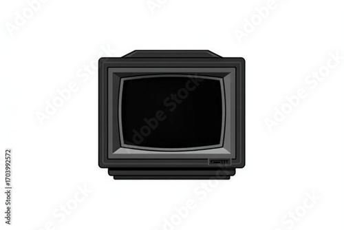 Retro television set with a blank screen, symbolizing nostalgia and past technology.