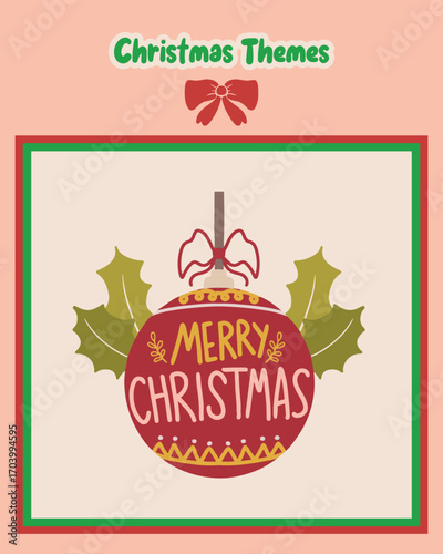 Cute Christmas lettering vector stickers perfect for holiday packaging, card making, and DIY projects