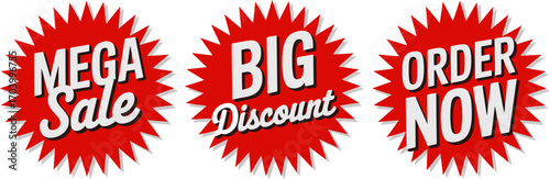 Mega sale big discount order now promotion marketing retail