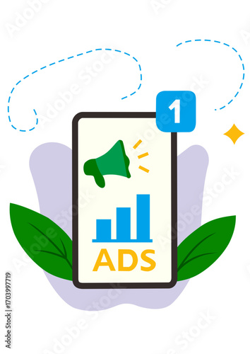 social media marketing illustration