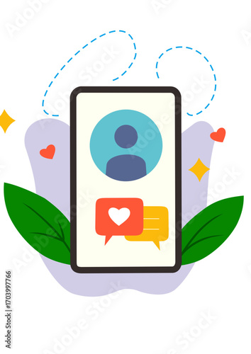 social media marketing illustration