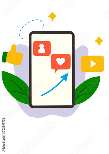 social media marketing illustration