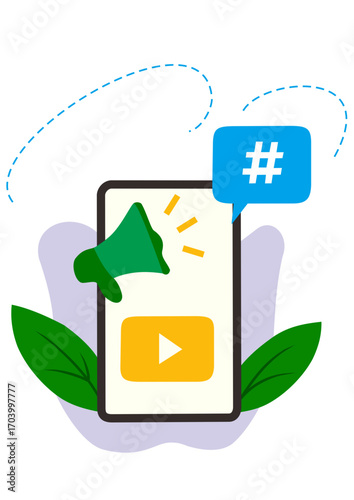 social media marketing illustration