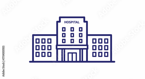 Modern Healthcare Facility Building Illustration Medical Services