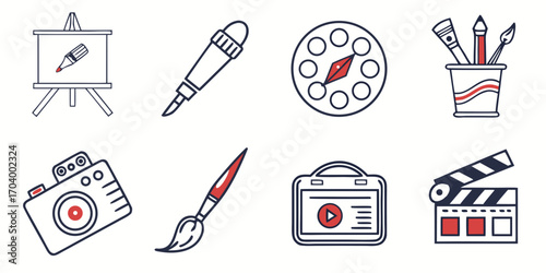 Set of creative icons for graphic design use