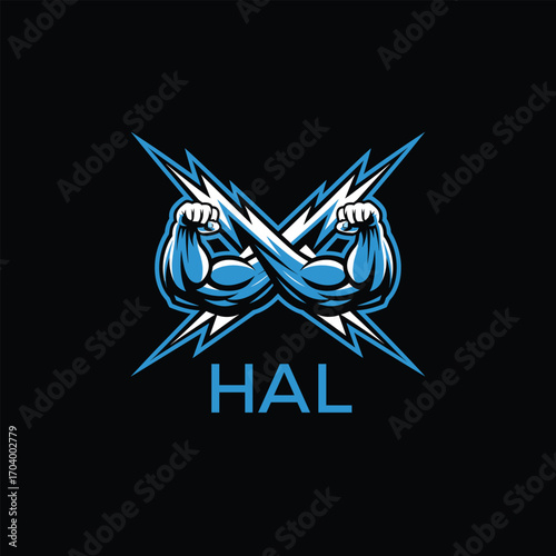 HAL  Fitness Logo. HAL Company logo design for entrepreneur and business. HAL Sports Branding Design best icon.
