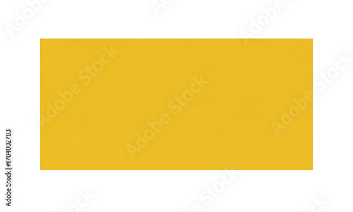 A vivid yellow rectangle with a subtle white border set against a stark black background plain