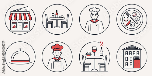 Restaurant and food icon set for your design
