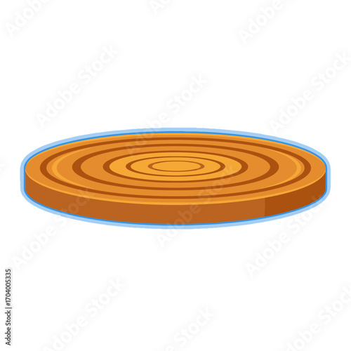 Round wooden surface concentric circles wood grain texture.