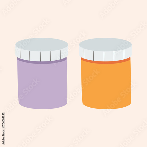 paint gouache jar dye vector illustration. paint Bottle Art Product.