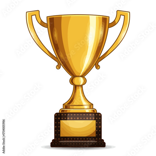 Golden Trophy Illustration A Symbol of Achievement and Success. Perfect for Awards and Recognition