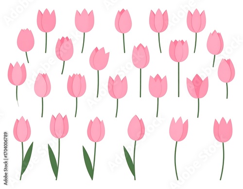 Wallpaper Mural Collection of pink tulips Torontodigital.ca