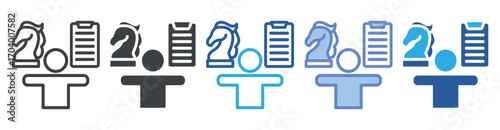 Hr Strategic icon set multiple style collection