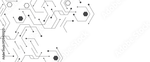 Vector futuristic abstract background technology with hexagonal shape pnj design..